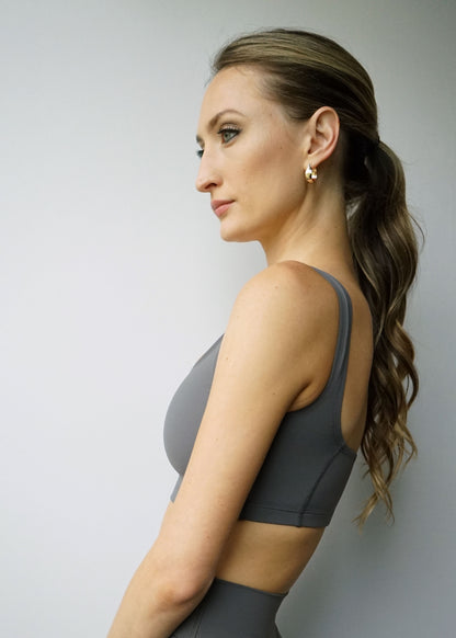 Microfiber Compression Scoop Bra